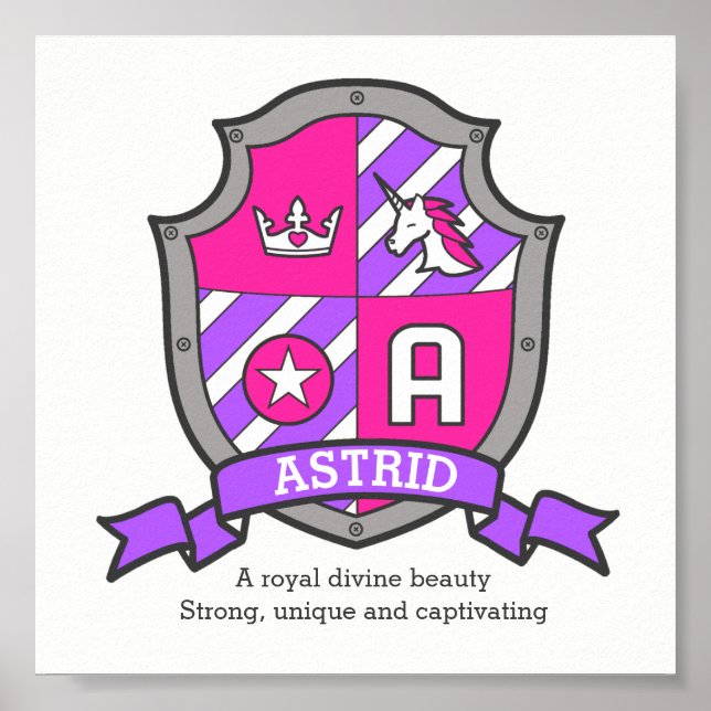 Astrid brev A namn betyder enmajspprinsessa Poster (Framsidan)