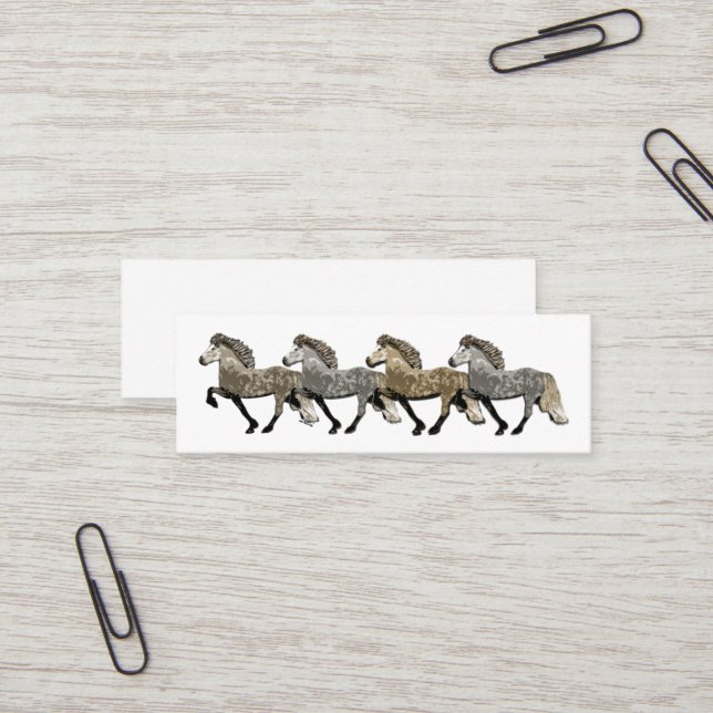 Astrid isländska Horses Mini Visitkort (Fram/Back In Situ)