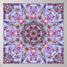 Astrid - Pastel Rosa & Lila Psychedelic Mandala Poster