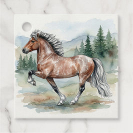 Astrid Tolting Icelandic Horse watercolor Gåvor Etiketter