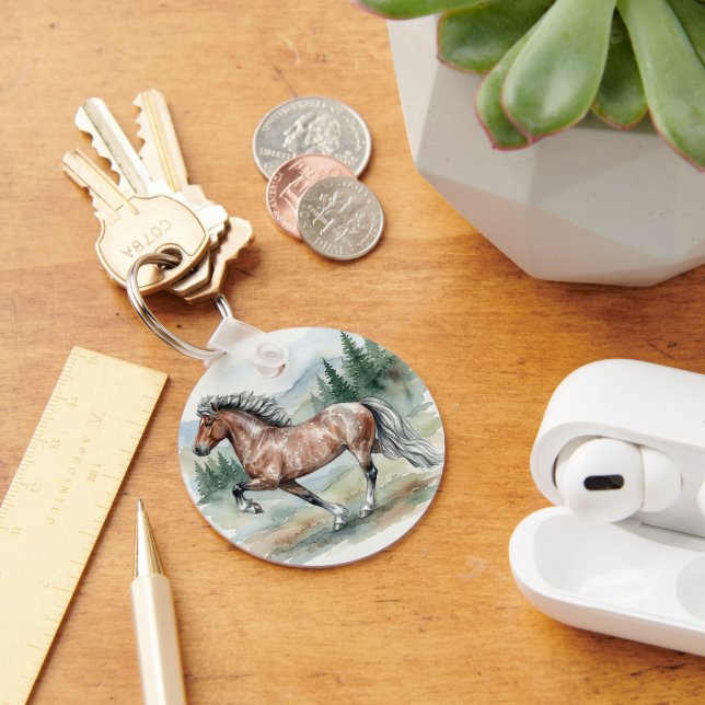 Astrid Tolting Icelandic Horse watercolor Nyckelring (Skrivbord)