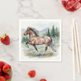 Astrid Tolting Icelandic Horse watercolor Pappersservett