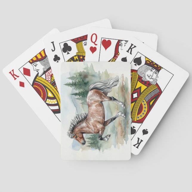 Astrid Tolting Isländsk häst akvarell Casinokort (Baksidan)