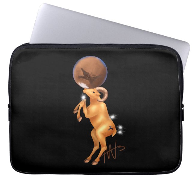 Astro Aries Mars Zodiac Laptop Fodral (Framsidan)