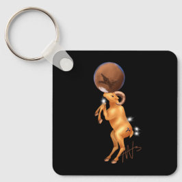 Astro Aries Mars Zodiac Metall Nyckelring