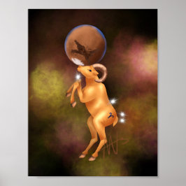 Astro Aries Mars Zodiac Poster