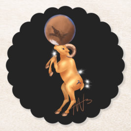 Astro Aries Mars Zodiac Underlägg Papper