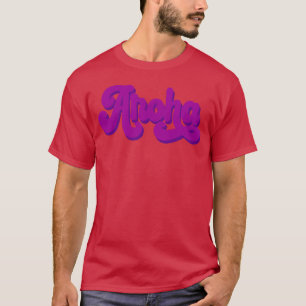 Astro Aroha typografi 70-tals present T Shirt