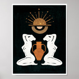 Astro Celestial Gudinna Sol Vas Konst Poster