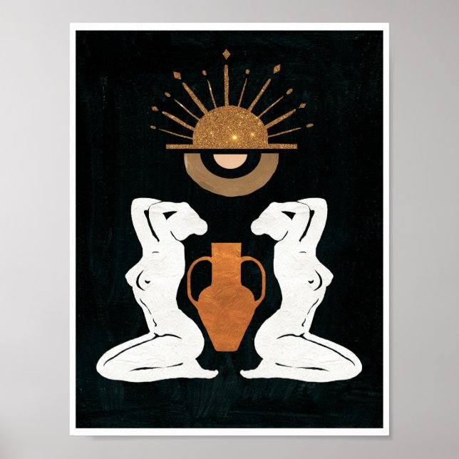 Astro Celestial Gudinna Sol Vas Konst Poster (Framsidan)