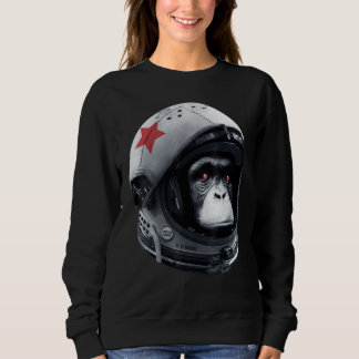 Astro Chimp Astronaut Rymd Galaxy Hjälm Apa C T Shirt