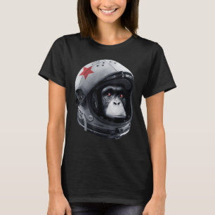 Astro Chimp Astronaut Space Galaxy Helmet Monkey C T Shirt
