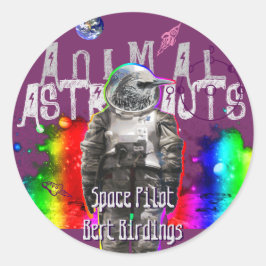 Astro fågel runt klistermärke