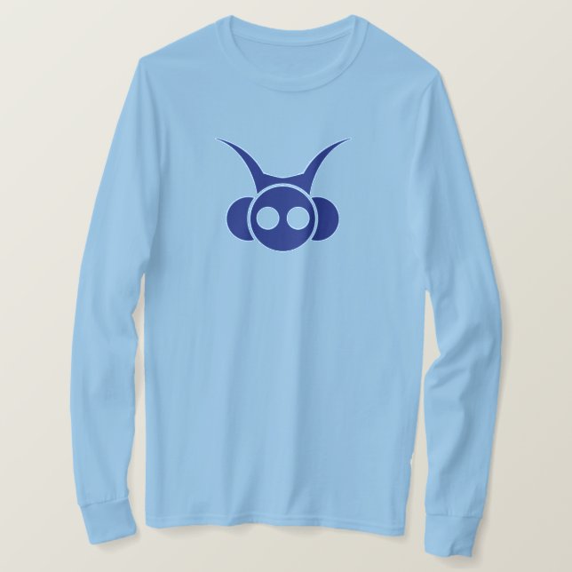 Astro Head- Blue med back print T Shirt (Design framsida)