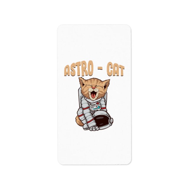 Astro Katt Adressetikett (Framsidan)