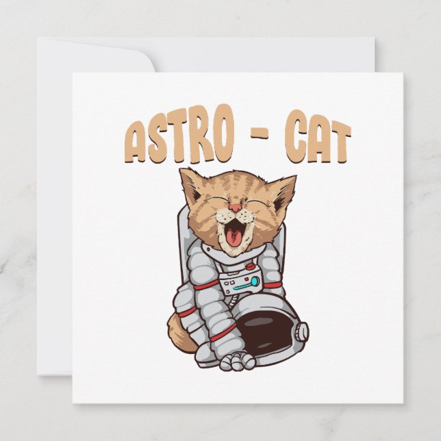Astro Katt Inbjudningar (Framsida)