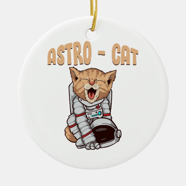 Astro Katt Julgransprydnad Keramik (Framsidan)