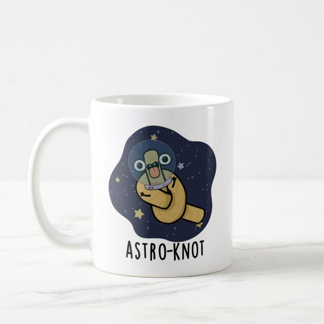Astro-knut Rollig Astronaut Skämt  Kaffemugg (Vänster)