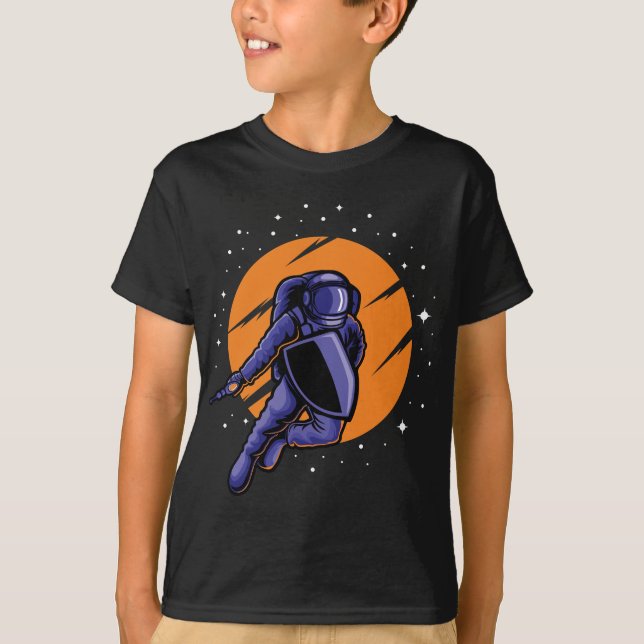 Astro Krig T-Shirt | Galactic Battle Graphic Tee (Framsida)