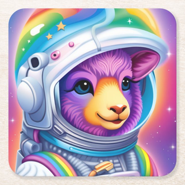 Astro-Lamb-design - Underlägg Papper Kvadrat (Framsidan)