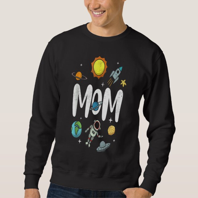 Astro Mamma Universer Mors dag Firande Lång Ärmad Tröja (Framsida)