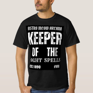 Astro Meow Arcana Väktare Av Nattens Spells Vinta T Shirt