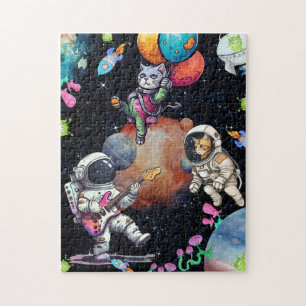Astro-meow sjunger i universum pussel