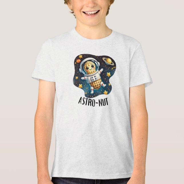 Astro-Nut Jordnöt, Astronaut Puns |  T Shirt (Framsida)