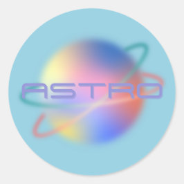 "Astro" Planet Sticker Runt Klistermärke