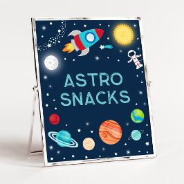 Astro Snacks Space Astronaut Planets födelsedag Poster