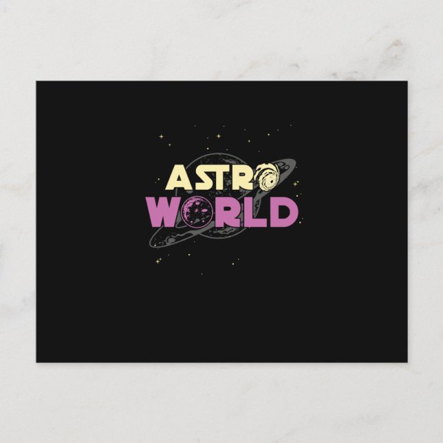 Astro World Astronomy Rymden Helg Vykort (Framsida)