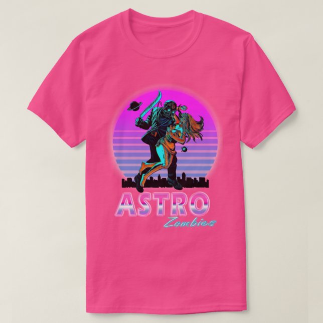 Astro Zombies Vapor Wave Transparent bakgrund T Shirt (Design framsida)