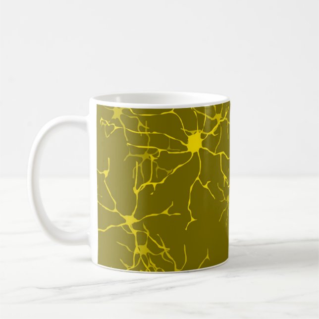 Astrocytes Mönster Glial Brain Cells Kaffemugg (Vänster)