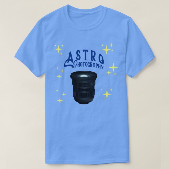 Astrofotografering Camera Lens T Shirt (Design framsida)