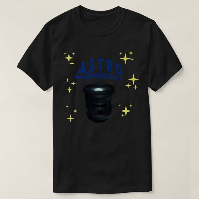 Astrofotografering Camera Lens T Shirt (Design framsida)