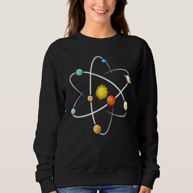 Astrofysicis Planets Newtons Cradle T Shirt (Framsida)