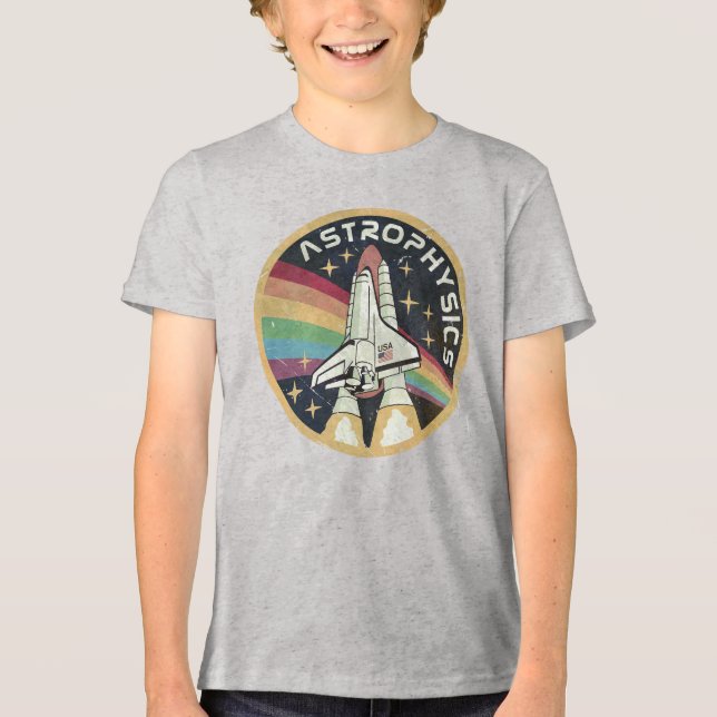 Astrofysik Vintage Emblem V02 T Shirt (Framsida)