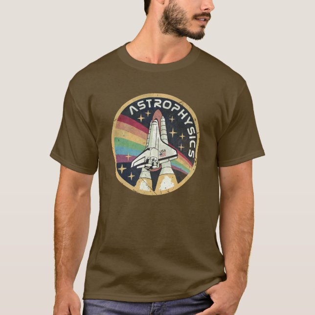 Astrofysik Vintage Emblem V02 T Shirt (Framsida)