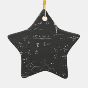 Astrofysikdiagram och formler julgransprydnad keramik