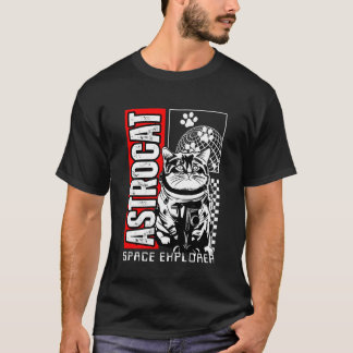 Astrokat, Rymdkat, Astronautkatt, Rolig katt, T Shirt