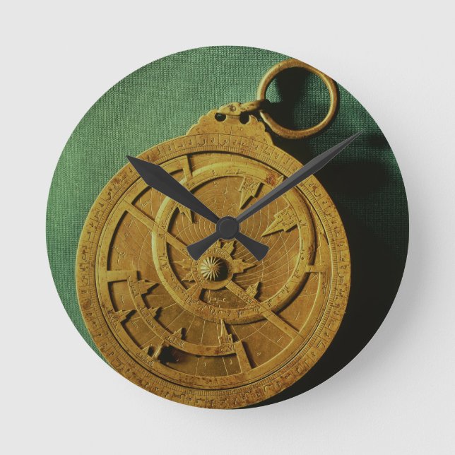 Astrolabe (koppar) rund klocka (Framsida)