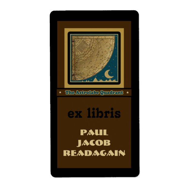 Astrolabe Quadrant-bokplåt Fraktsedel (Framsidan)