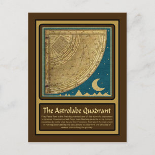 Astrolabe Quadrant vycard Vykort