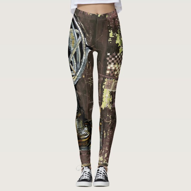 "Astrolabium" 22, damasker Leggings (Framsida)
