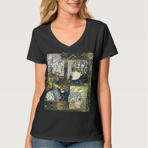 "Astrolabium 23" kvinna Hanes Nano V-Nacke T-tröj Tee
