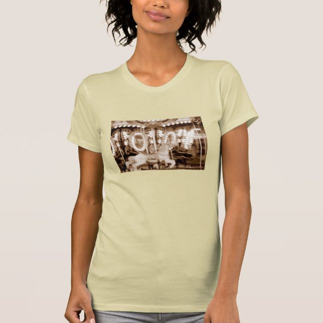 Astroland Carousel Dam-shirt T Shirt (Framsida)