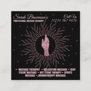 Astrolog massage Therapy Healing Hand Star Fyrkantigt Visitkort