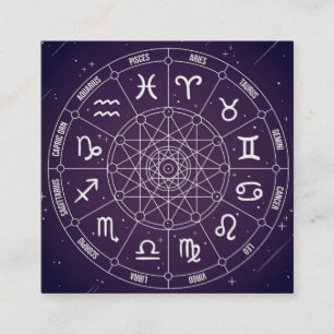 Astrologastrologi företagstjänster lilor fyrkantigt visitkort