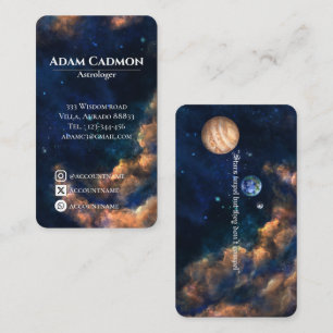 Astrologer kosmisk, smakfull Affärskort 2 Visitkort