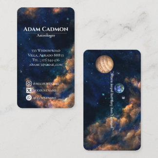 Astrologer kosmisk, smakfull Affärskort 2 Visitkort